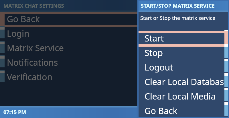 Service Settings